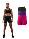 Kit Com 3 Short Legging 3D Academia Fitness Feminino