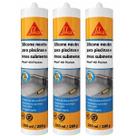 Kit com 3 Sikasil 401 Piscinas Selante Transparente 280ML