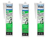 Kit com 3 Silicone acético transparente tubo 256g/270ml TekBond