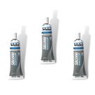 Kit com 3 silicone alta perf cinza 70g tekbond
