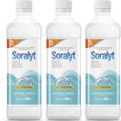 Kit com 3 Soralyt Reidratante Líquido 450ml Minerais e Carboidratos, Sabor Original Sobral