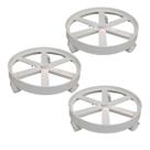 Kit com 3 Suportes Para Botijão de Gás com Roda Branco Kit com 3 Suportes Para Botijão de Gás com Roda Branco