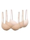 Kit com 3 Sutiãs com Aro e Bojo Push Up Hope 2384 Taça B