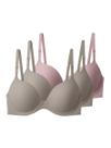 Kit com 3 Sutiãs com Aro e Bojo Push Up Liz 51690 Taça B Colorido Kit com 3 Sutiãs com Aro e Bojo Push Up Liz 51690 Taça B Colorido