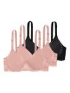 Kit com 3 Sutiãs com Aro e sem Bojo W Triumph Brigitte 24785 Taça B