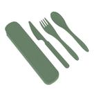 Kit Com 3 Talheres E Estojo Verde Dysnaty Kit Com 3 Talheres E Estojo Verde Dysnaty