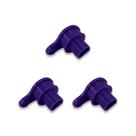 Kit com 3 tampas para conector de carregamento para OneWheel GT GTS, roxo, TPU