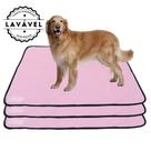 Kit com 3 Tapetinhos Alta Absorção para Pets 100x70 Rosa - 200 Lavagens - Ecológico
