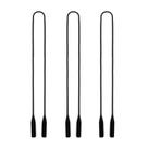 Kit com 3 tiras elásticas de silicone pretas para óculos