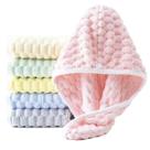 Kit com 3 Toalhas De Cabelo Banho Felpuda Premium Toca Turbante em Microfibra Super Macia Alta Absorção