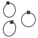 Kit com 3 Toalheiro Anel Up Estilosa para Seu Banheiro