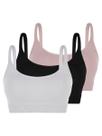 Kit com 3 Tops sem Aro e sem Bojo Loba 41018-001 Colorido