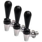 Kit Com 3 Torneiras Para Torre De Chopp Marchesoni Original Preta E Prata Kit Com 3 Torneiras Para Torre De Chopp Marchesoni Original Preta E Prata