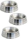 Kit com 3 Unidades Comedouro para Cães de Aluminio Pesado - Grande 1800ml