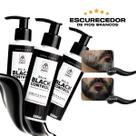 Kit com 3 unidades do Balm escurecedor Black Control Cabelo e barba 140 ml