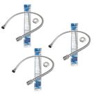 Kit com 3 Unidades do Flexível de Malha Trançada de Aço INOX 1/2 da Flvx Hidro de 40cm - FLEX40-IN