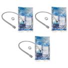 Kit com 3 Unidades do Flexível de Malha Trançada de Aço INOX 1/2 da Flvx Hidro de 60cm - FLEX60-IN