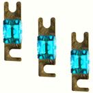Kit Com 3 Unidades Do Fusível Midi Mini Faca Modelo Anl Ouro Banhado Distribuidor Material Reforçado Solar Faquinha