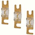 Kit Com 3 Unidades Do Fusível Midi Mini Faca Modelo Anl Ouro Banhado Distribuidor Material Reforçado Solar Faquinha