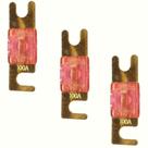 Kit Com 3 Unidades Do Fusível Midi Mini Faca Modelo Anl Ouro Banhado Distribuidor Material Reforçado Solar Faquinha