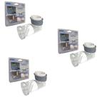 Kit com 3 Unidades do Sifão Flvx Hidro Automático Universal de Plástico ⁷₈, 1 ¼ e 1 ½ SAU PLA REF 10166