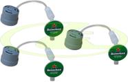 Kit com 3 unidades do tubo original Chopeira Beertender Krups B100 B101 B215854 VB215855 VB311E54 VB311E55