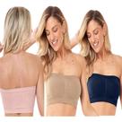 Kit Com 3 Unidades - Sutiã Top Faixa Sem Costura Zee Rucci Cor:SortidaTamanho:M Kit Com 3 Unidades - Sutiã Top Faixa Sem Costura Zee Rucci Cor:SortidaTamanho:M