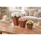 Kit Com 3 Vasos Decorativos De Mesa Em Madeira Design Moderno 2- Risco