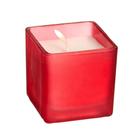 Kit com 3 Vela Aromatizada Baunilha Copo Vermelho Decorativo para Perfurmar Sala Quarto Cromus