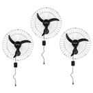 Kit com 3 Ventiladores 60 CM New Parede Ventisol 220V