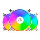 Kit Com 3 Ventoinhas Ryvel Snowy, 3x 120mm, Led ARGB, Branco - RY-FN-SW-WT
