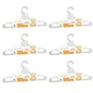 Kit Com 30 Cabides Infantil Bebê & Mamãe Branco Monte Líbano