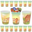 Kit com 30 Copos Festa Infantil Fazendinha 280ml Lembrancinha p/ Sacolinha Surpresa