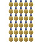 Kit Com 30 Medalhas de Ouro M43 Honra ao Mérito Fita Crespar Kit Com 30 Medalhas de Ouro M43 Honra ao Mérito Fita Crespar