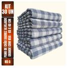 Kit Com 30 Pano De Chão Neves - Pesado 85 Gramas - Grande 65 X 40cm - Multiuso - Limpeza Geral