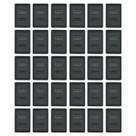 Kit Com 30 Tomadas Dupla Preta 2P+T Distanciadas 10A 250V Com Placa Habitat Black- FAME