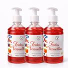 Kit com 3un Sabonete Líquido Corpo Rosto e Mãos Frutas Vermelhas 500ml