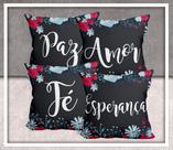 Kit com 4 Almofadas decorativas de sofá cama 40x40