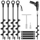 Kit com 4 Ancoras para Trampolim Berein de 18 Polegadas Kit com 4 Ancoras para Trampolim Berein de 18 Polegadas