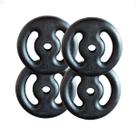 Kit com 4 Anilhas de Ferro Fundido de 10 Kg