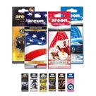 Kit com 4 Aromatizantes Automotivo Areon Cheirinho Odorizador Carro Cheiro Fragância Frutado Cítrico