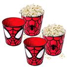 Kit com 4 Baldes de Pipoca do Homem Aranha Spidey 2.1 Litros Original Plasútil Kit com 4 Baldes de Pipoca do Homem Aranha Spidey 2.1 Litros Original Plasútil