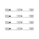 Kit Com 4 Barras De Led Tv Dl2944aw Dl2944 Alumínio