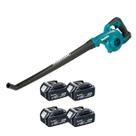 Kit com 4 Baterias 18V 5Ah LXT Sem Carregador + Brinde Soprador DUB186Z - Makita