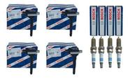 Kit Com 4 Bobina E 4 Vela Sentra 2010 2011 Original Bosch 0221604014 / 0242135524