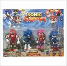 Kit Com 4 Bonecos Sonic Articulado Colação Pronta Entrega