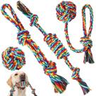 Kit com 4 Brinquedos de Corda para Cães, Algodão Resistente, Grande