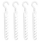 Kit com 4 Cabides Extensor 9 Ganchos Articulado Giratório Vertical 35,5cm Organizador de Roupas Closet
