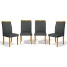 Kit Com 4 Cadeiras Aurora Madeira Maciça Estofadas Para Mesa De Jantar Kit Com 4 Cadeiras Aurora Madeira Maciça Estofadas Para Mesa De Jantar