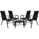 Kit Com 4 Cadeiras E Mesa De Centro Bela Preto Kit Com 4 Cadeiras E Mesa De Centro Bela Preto